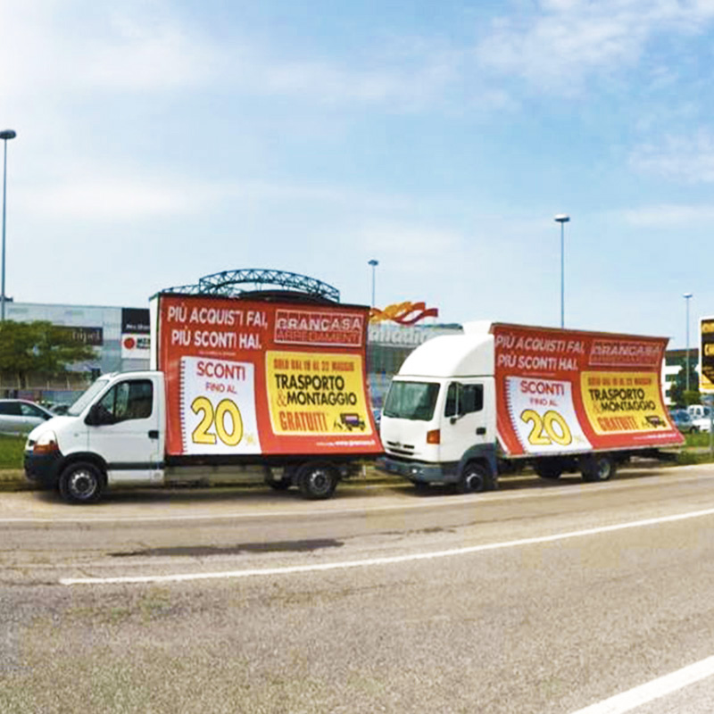 affissioni camion vela e impianti pubblicitari Vicenza, Verona, Padova, Venezia, Treviso, Rovigo e Belluno